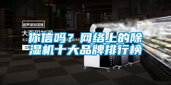 你信嗎？網(wǎng)絡上的除濕機十大品牌排行榜