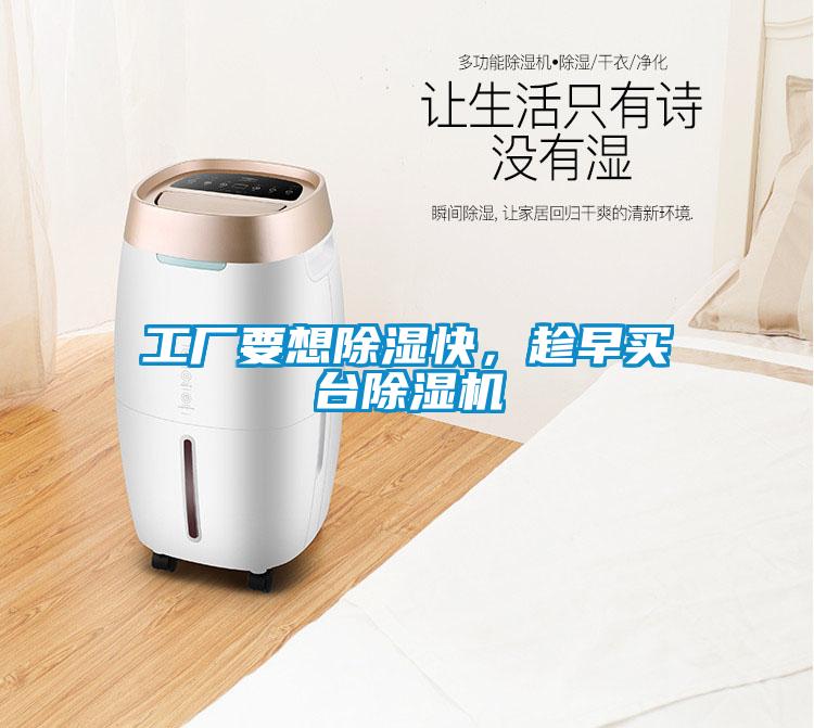 工廠要想除濕快，趁早買臺除濕機