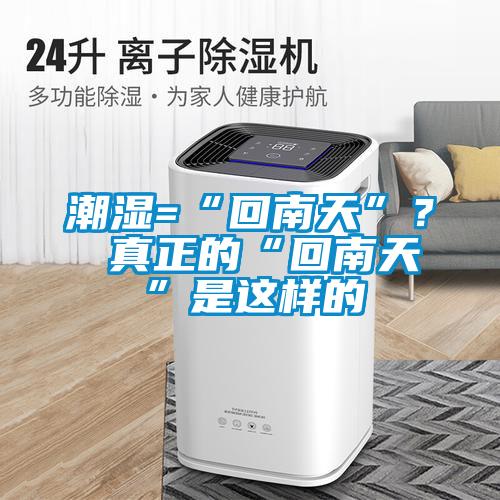 潮濕=“回南天”？ 真正的“回南天”是這樣的