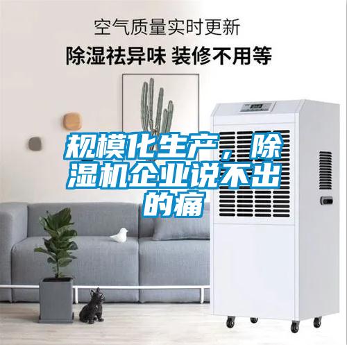 規模化生產，除濕機企業說不出的痛
