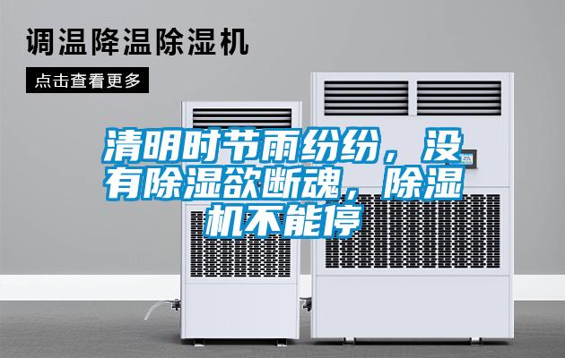 清明時節(jié)雨紛紛，沒有除濕欲斷魂，除濕機不能停