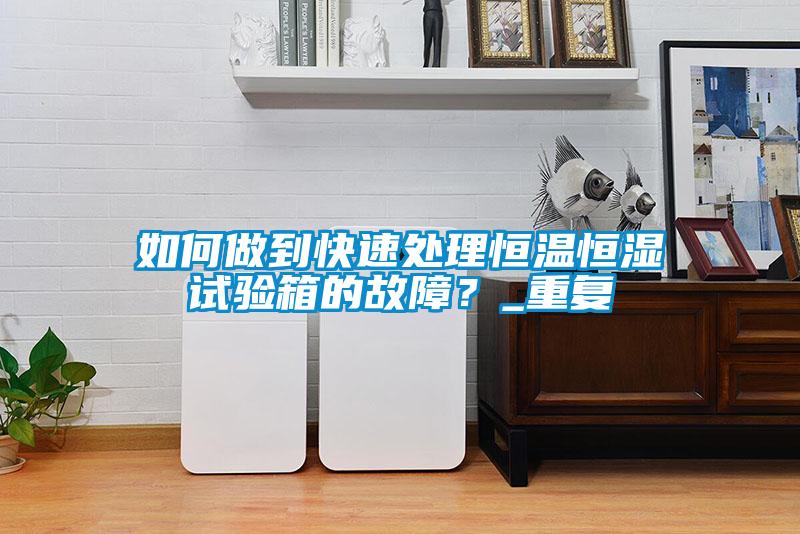 如何做到快速處理恒溫恒濕試驗箱的故障？_重復